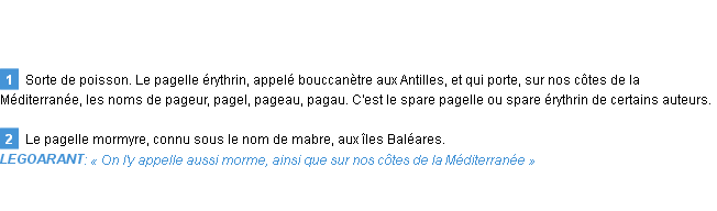 Définition pagelle Emile Littré