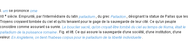 Définition palladium ACAD 1986