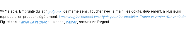 Définition palper ACAD 1986