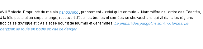 Définition pangolin ACAD 1986
