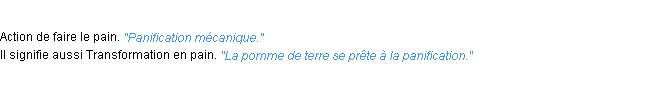 Définition panification ACAD 1932