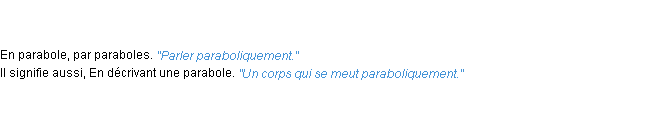 Définition paraboliquement ACAD 1835