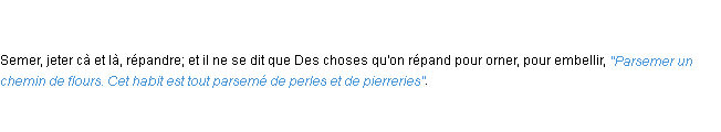 Définition parsemer ACAD 1798