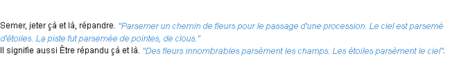 Définition parsemer ACAD 1932