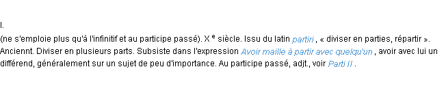 Définition partir ACAD 1986