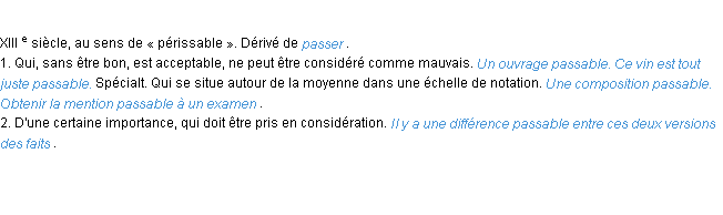 Définition passable ACAD 1986