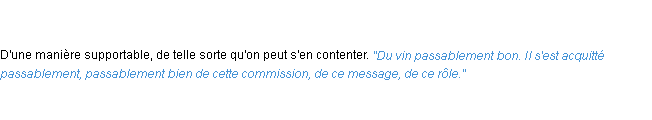Définition passablement ACAD 1835