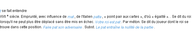 Définition pat ACAD 1986