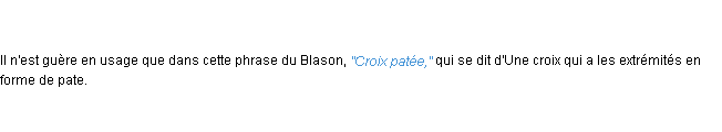 Définition pate ACAD 1798
