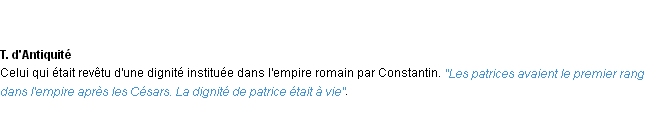 Définition patrice ACAD 1932