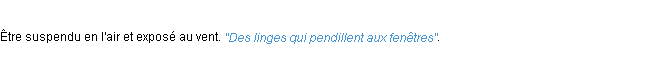 Définition pendiller ACAD 1932