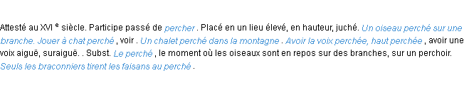 Définition perche ACAD 1986