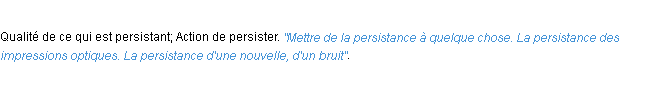Définition persistance ACAD 1932
