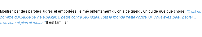 Définition pester ACAD 1932