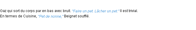Définition pet ACAD 1932