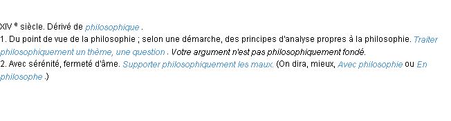 Définition philosophiquement ACAD 1986