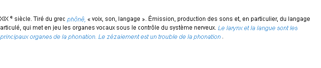 Définition phonation ACAD 1986