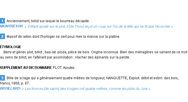 Définition plot Emile Littré