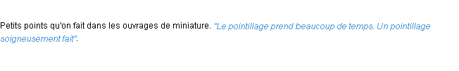 Définition pointillage ACAD 1932