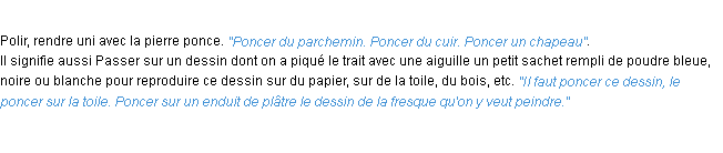 Définition poncer ACAD 1932