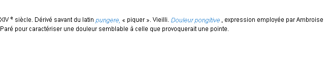 Définition pongitif ACAD 1986
