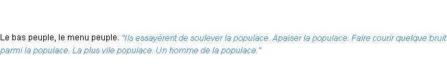 Définition populace ACAD 1835