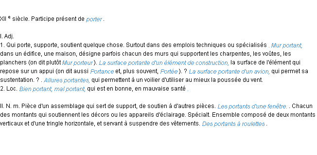 Définition portant ACAD 1986
