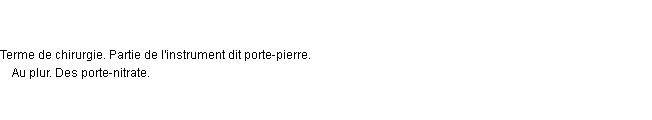 Définition porte-nitrate Emile Littré