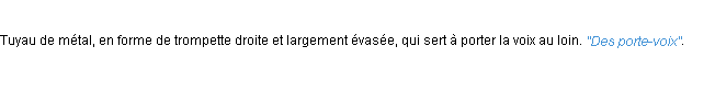 Définition porte-voix ACAD 1932