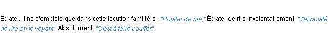 Définition pouffer ACAD 1932