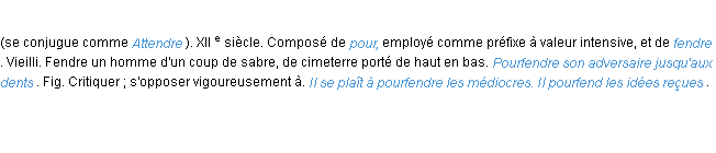 Définition pourfendre ACAD 1986