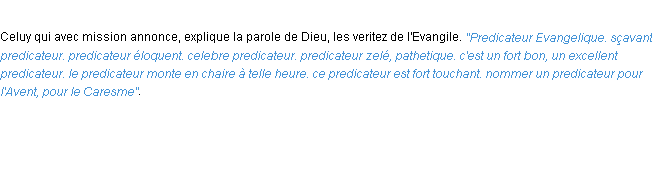 Définition predicateur ACAD 1694