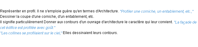 Définition profiler ACAD 1932