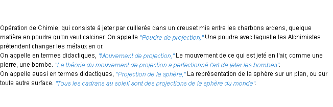 Définition projection ACAD 1798