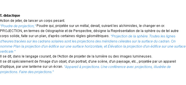 Définition projection ACAD 1932