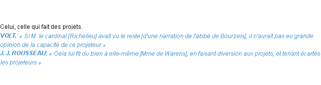 Définition projeteur Emile Littré