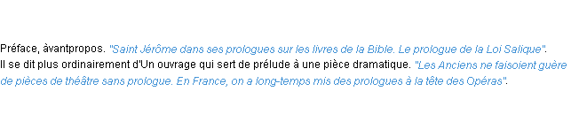 Définition prologue ACAD 1798