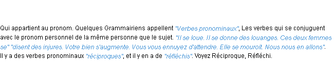 Définition pronominal ACAD 1798