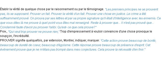 Définition prouver ACAD 1932