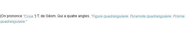 Définition quadrangulaire ACAD 1835