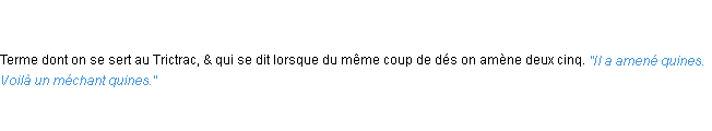 Définition quines ACAD 1762