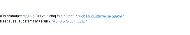 Définition quintuple ACAD 1835