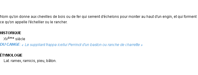 Définition ranche Emile Littré