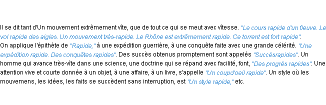 Définition rapide ACAD 1798