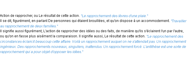 Définition rapprochement ACAD 1835