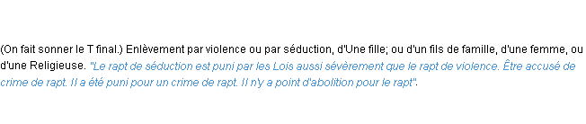 Définition rapt ACAD 1798