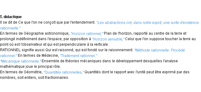 Définition rationnel ACAD 1932