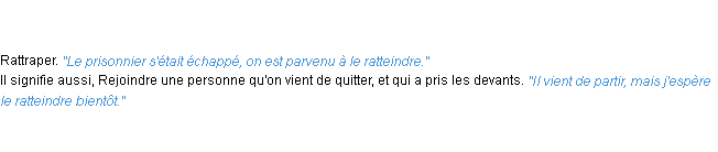 Définition ratteindre ACAD 1835