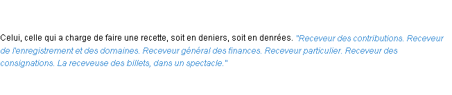 Définition receveur ACAD 1835