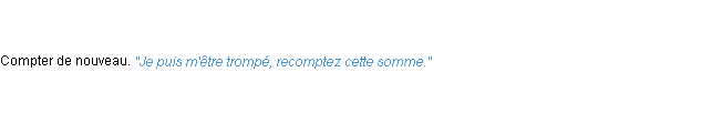 Définition recompter ACAD 1835